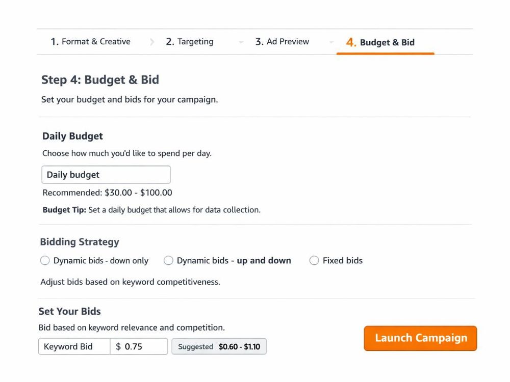 Budget & Bid
